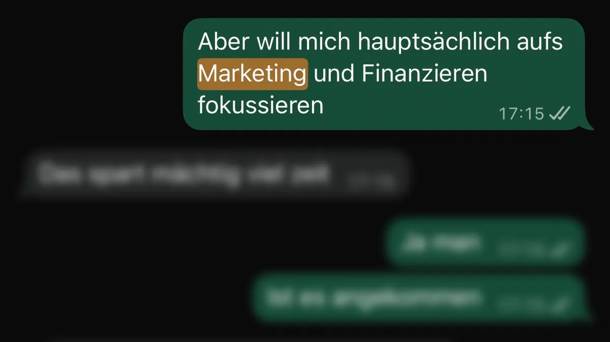 WhatsApp-Chat über Marketing-Pivot